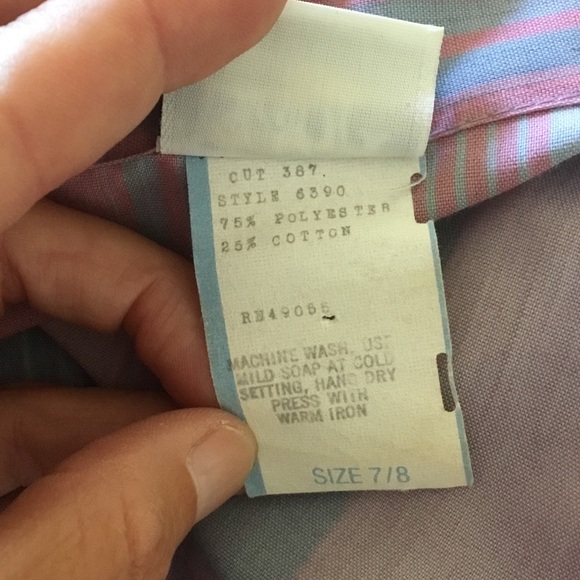 Vintage 70’s 80’s Oops California Pastel Striped Lightweight Jumpsuit - Picture 8 of 12